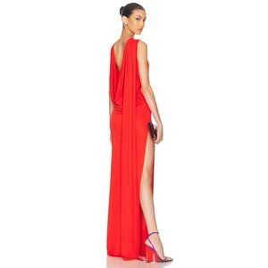 Sid Neigum Floor Length Cowl Back Dress Red
